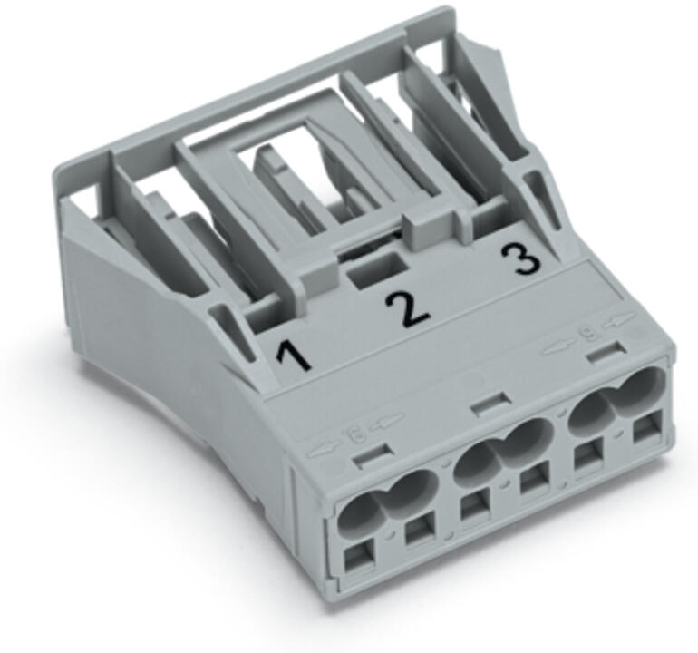 WAGO Gerätebuchse 3p ger Snap/schraub Serie 770 770-743/060-000 Federzug 250V