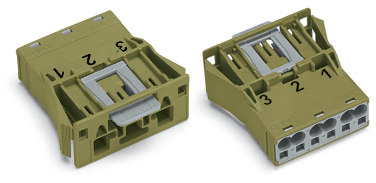 WAGO Gerätestecker 3p ger Einb/steck 25A Serie 770 770-773 Federzug 250V 4qmm