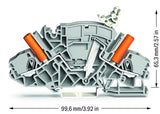 WAGO Trennreihenklemme gr 1-10qmm 30A Serie 2007 2007-8811/044-000 1Etage