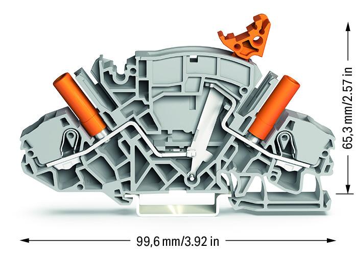 WAGO Trennreihenklemme gr 1-10qmm 30A Serie 2007 2007-8821/045-000 1Etage