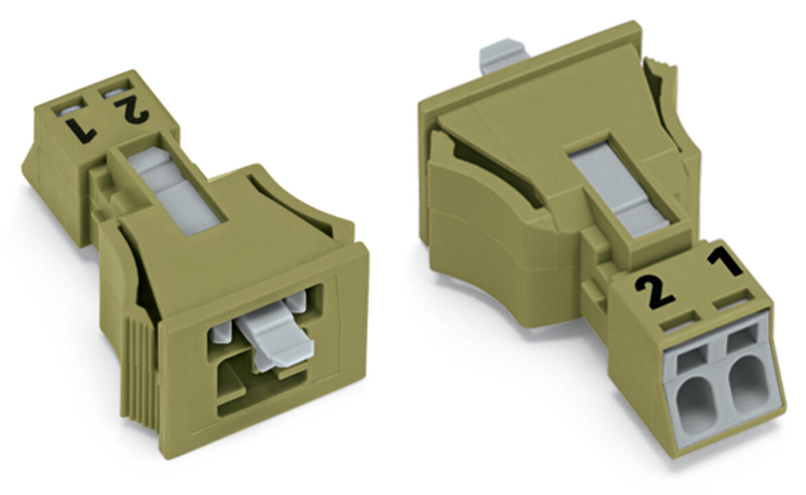 WAGO Gerätestecker 2p ger Snap/schraub Serie 890 890-772 Federzug 250V 16A hfr