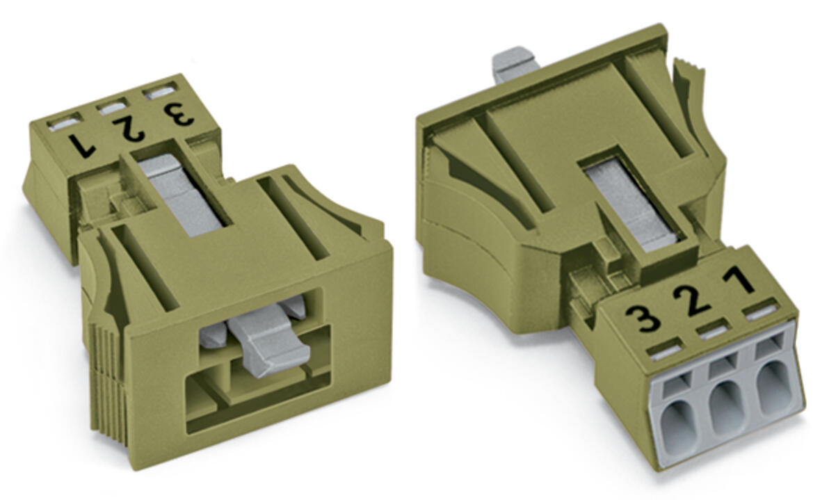 WAGO Gerätestecker 3p ger Snap/schraub Serie 890 890-773/073-000 Federzug 250V