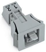 WAGO Gerätebuchse 2p ger Snap/schraub Serie 890 890-742 Federzug 250V 16A hfr