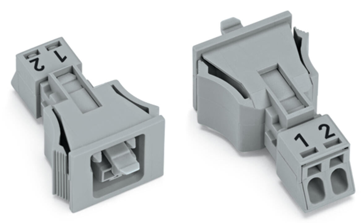 WAGO Gerätebuchse 2p ger Snap/schraub Serie 890 890-742 Federzug 250V 16A hfr