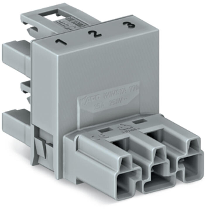 WAGO H-Verteiler PA 3Eing 3p 6Ausg 250V Serie 770 770-1661 25A IP20 hfr