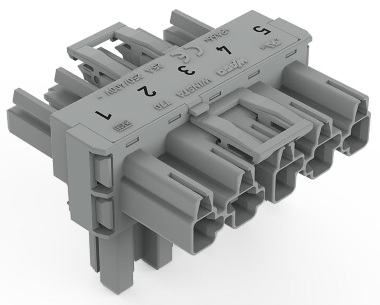 WAGO T-Verteiler PA 5Eing 5p 10Ausg 400V Serie 770 770-1741 25A IP20 hfr