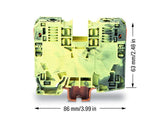 WAGO Reihenklemme 6-35qmm 1Etage 2kl Serie 285 285-131 mehrf 125A TS35