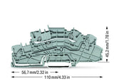 WAGO Installationsklemme 20A 0,25-4qmm Serie 2003 2003-6650 1pot gr Federzug