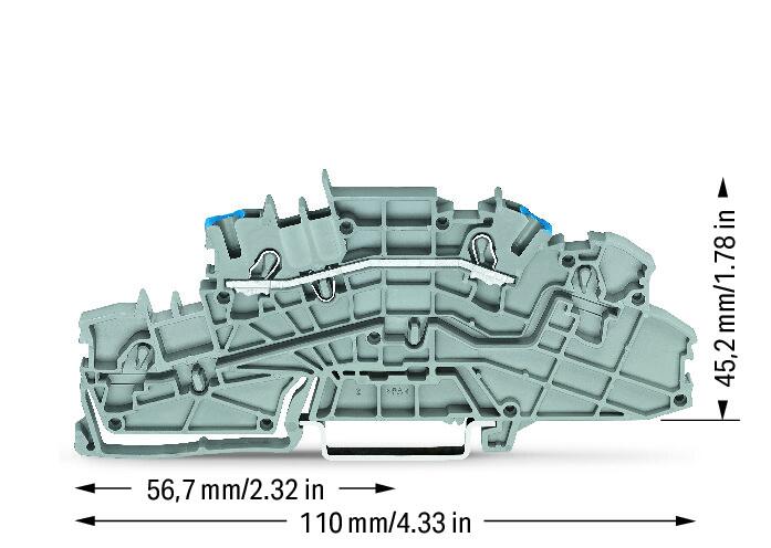WAGO Installationsklemme 20A 0,25-4qmm Serie 2003 2003-6651 1pot gr Federzug