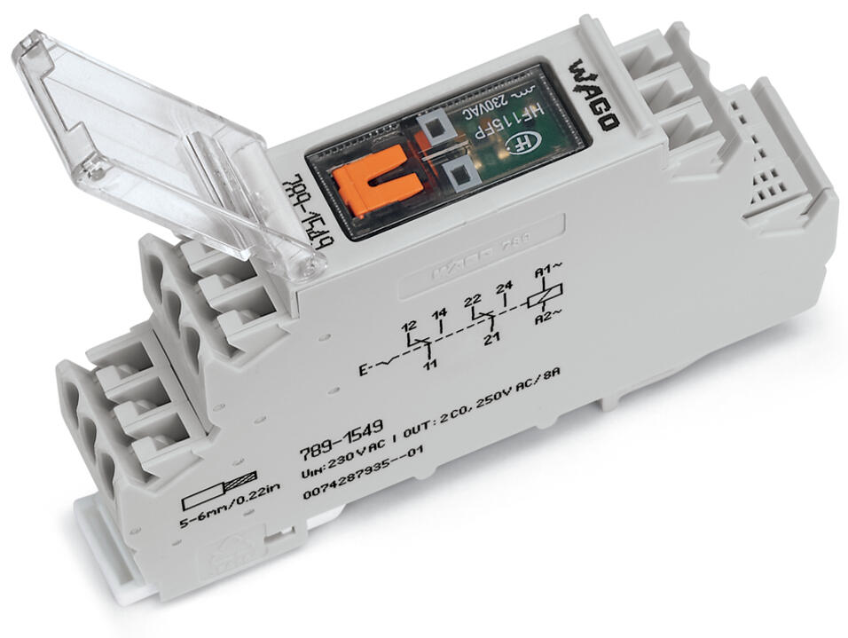 WAGO Schaltrelais 230V/AC 1W IP20 Serie 789 789-1549 17,5x55x90mm