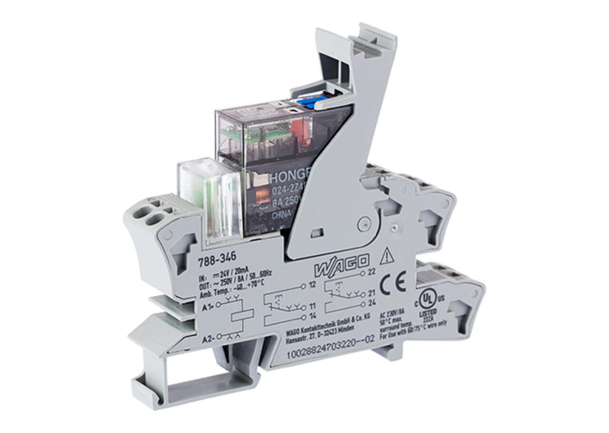 WAGO Schaltrelais 2W IP20 15x73x86mm Serie 788 788-346 Federzug