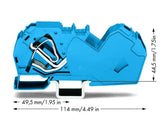 WAGO Reihenklemme 6-35qmm 1Etage 2kl bl Serie 785 785-604 125A TS35
