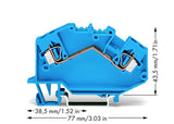 WAGO Reihenklemme 0,08-4qmm 1Etage 2kl Serie 781 781-604 bl 32A TS35