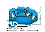 WAGO Reihenklemme 0,08-4qmm 1Etage 3kl Serie 781 781-651 bl 32A TS35