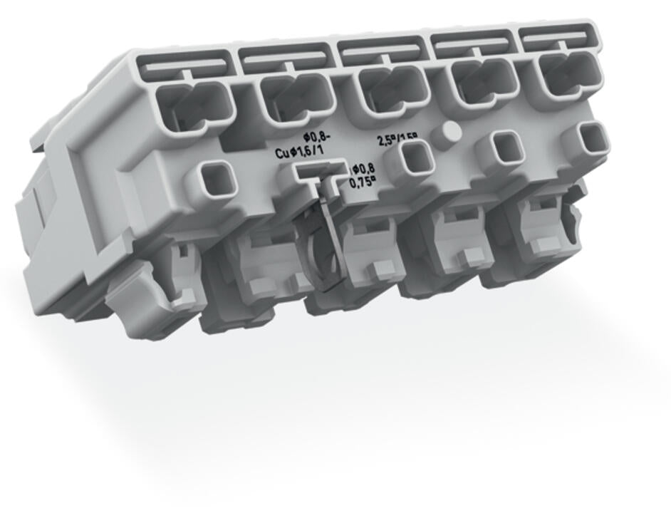 WAGO Klemmleiste 0,5-2,5qmm 24A 5p 50mm Serie 294 294-8125 Thermopl ws Federzug