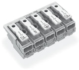 WAGO Klemmleiste 0,5-2,5qmm 24A 5p 50mm Serie 294 294-5075 Thermopl ws Federzug