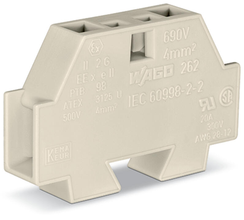 WAGO Klemmleiste 0,5-4qmm 23A 1p 7mm lgr Serie 262 262-181 Thermopl Federzug