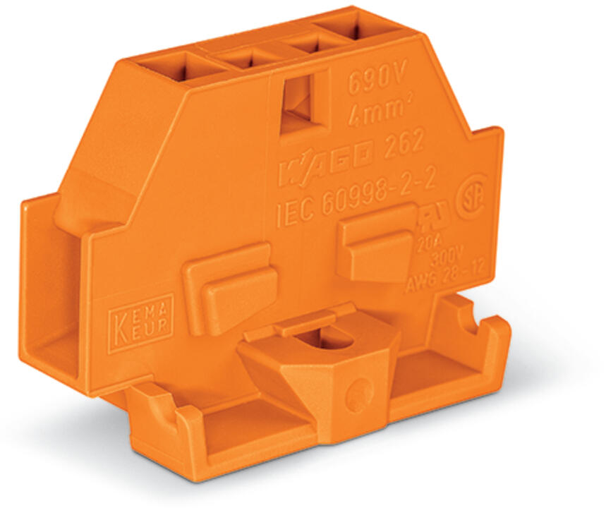 WAGO Klemmleiste 0,08-4qmm 24A 1p 7mm or Serie 262 262-306 Thermopl Federzug