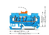 WAGO Trennreihenklemme bl 0,08-2,5qmm Serie 280 280-876 16A 1Etage