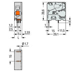 WAGO Printklemme 1f 1re gr RM=10 2636-1101 Federzug/Löt 0,75-16qmm