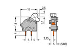 WAGO Printklemme 1f 1re hgn RM=5,08 Serie 256 256-847 Federzug/Löt