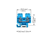 WAGO Reihenklemme 1Etage 2kl bl 24A TS15 Serie 870 870-914