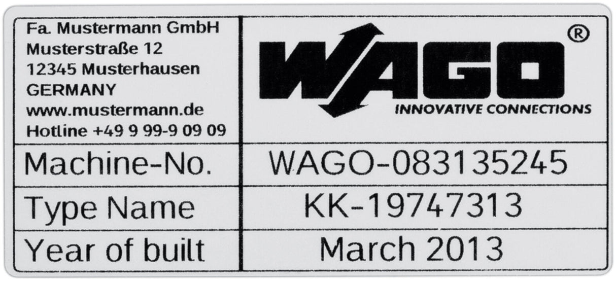 WAGO Etikett si Selbstkl 70x30mm Serie 210 210-802