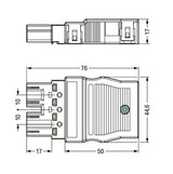 WAGO Steckverbinder Gebäude Stecker 4p Serie 770 770-114 Federzug 400V 25A