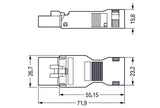 WAGO Steckverbinder Gebäude Stecker 5p Serie 890 890-135 Federzug 400V 13A