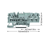 WAGO Reihenklemme 1Etage 3kl gr 16A TS35 Serie 2002 2002-1701