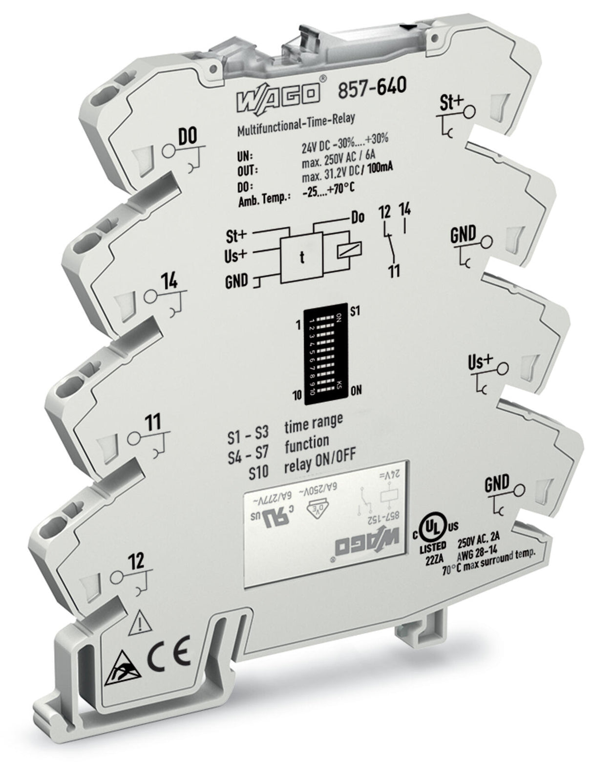 WAGO Zeitrelais 24V/DC 0.1s-100h Serie 857 857-640 ansprVerz rückfVerz