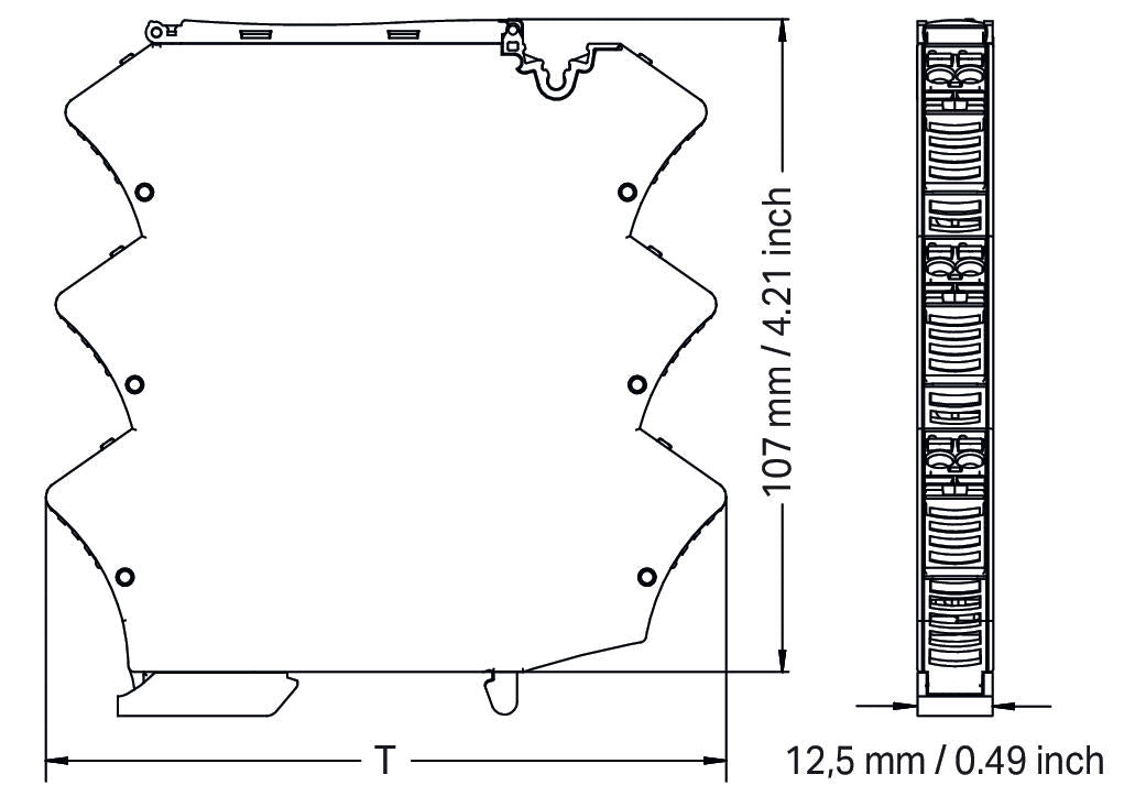 WAGO Elektronik-Leergehäuse IP20 Kst Serie 2857 2857-103 107x12,5x112mm