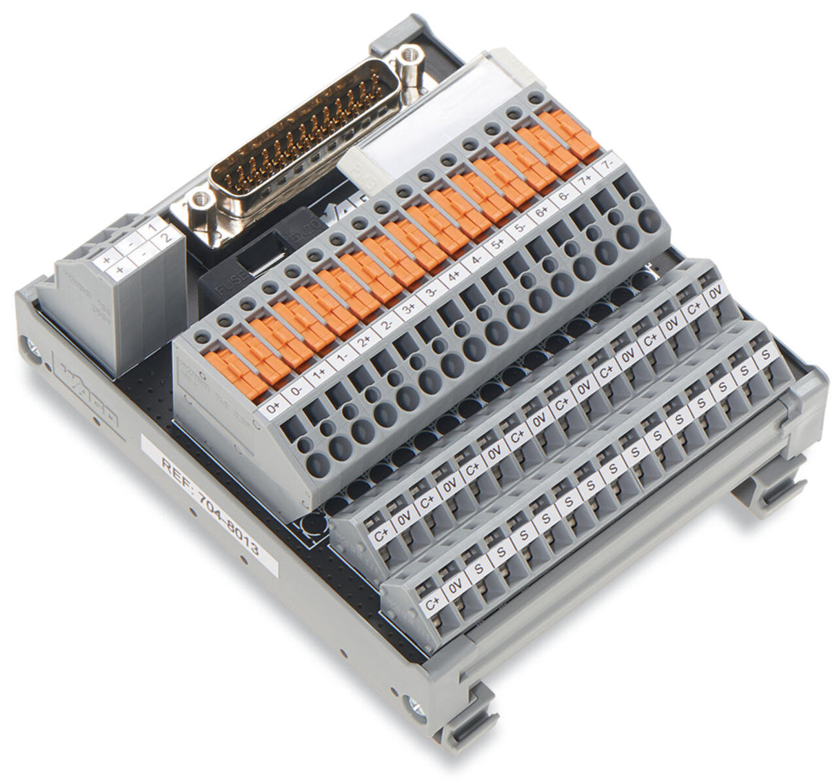 WAGO Übergabemodul 15p 50V 1A Federzug Serie 704 704-8013 D-Sub 92x105x50mm
