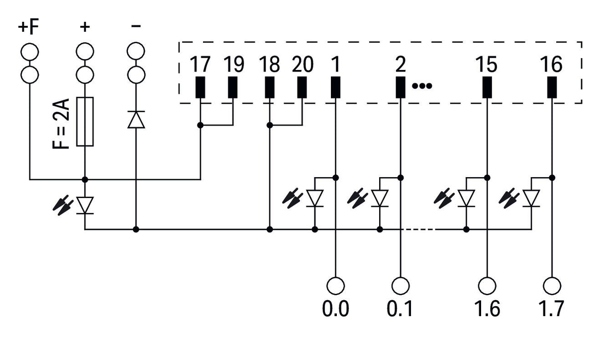 WAGO Übergabemodul 20p 50V 2A Federzug Serie 704 704-2004 Steckanschl TS35