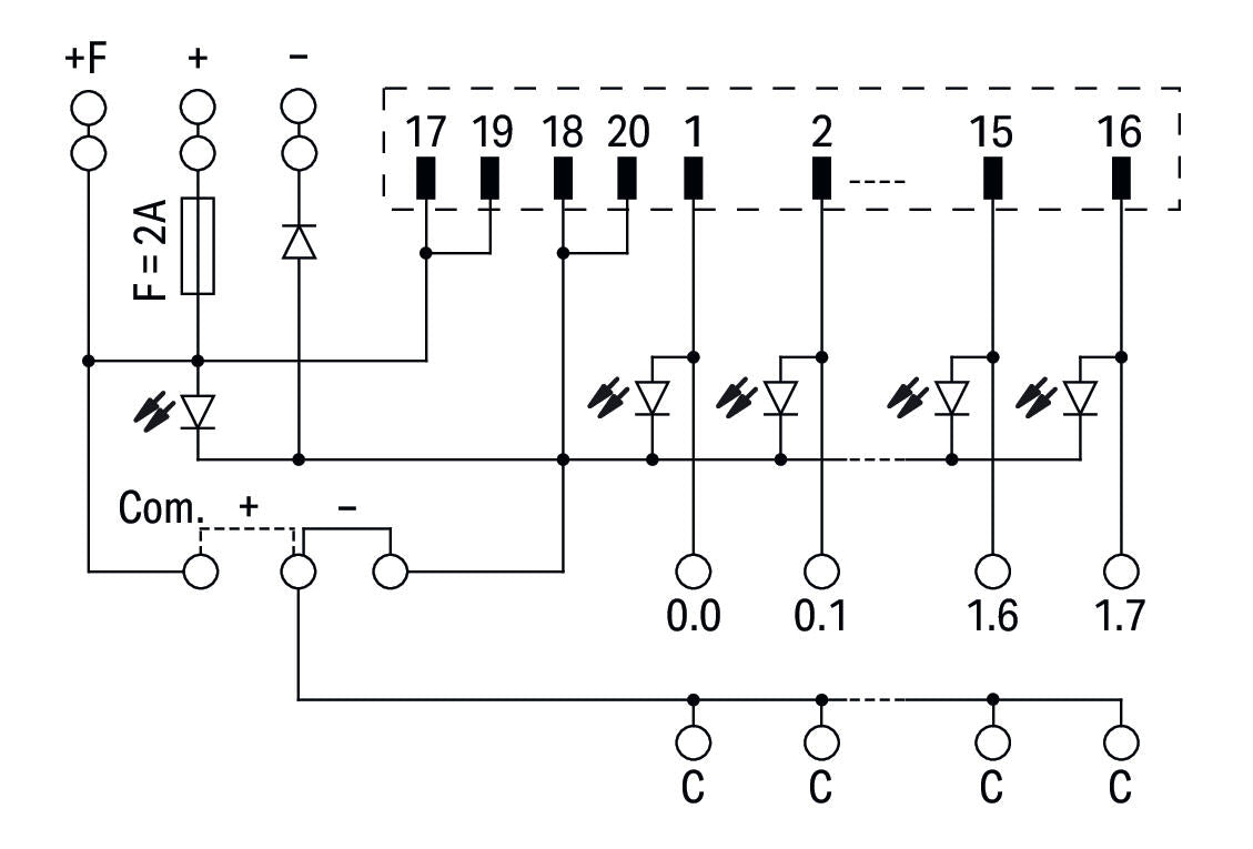 WAGO Übergabemodul 20p 50V 2A Federzug Serie 704 704-2024 Steckanschl TS35