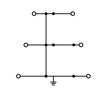 WAGO Schutzleiter-Reihenklemme gn/ge Serie 280 280-597 0,08-2,5qmm 3Etagen