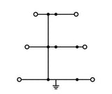 WAGO Schutzleiter-Reihenklemme gn/ge Serie 280 280-597 0,08-2,5qmm 3Etagen