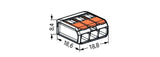 WAGO Steckklemme 3f 450V 32A 0,2-4qmm Serie 221 221-413 m.BetätiHebel 4qmm