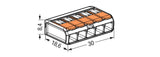 WAGO Steckklemme 5f 450V 32A 0,2-4qmm Serie 221 221-415 m.BetätiHebel 4qmm