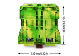 WAGO Schutzleiter-Reihenklemme 50-120qmm Serie 285 285-1187 gn/ge 1Etage TS35