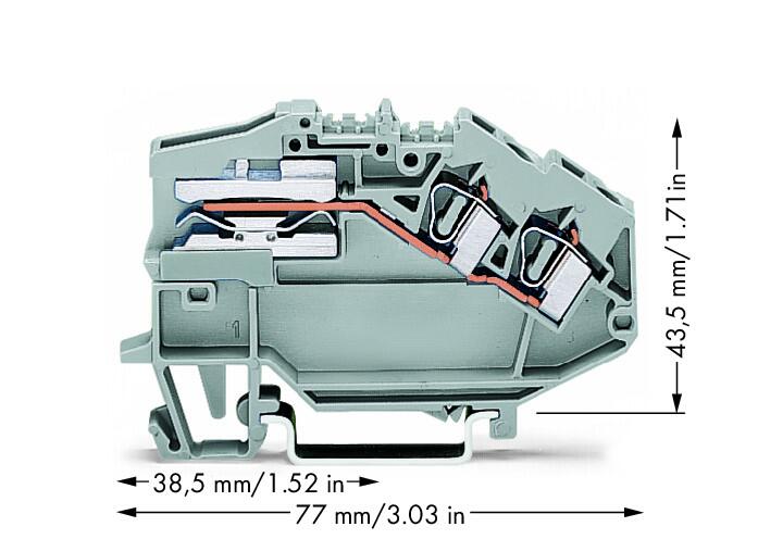 WAGO Trennreihenklemme gr 0,08-4qmm 32A Serie 781 781-653 1Etage