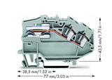 WAGO Trennreihenklemme gr 0,08-4qmm 32A Serie 781 781-653 1Etage