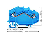 WAGO Reihenklemme 0,08-2,5qmm 1Etage 2kl Serie 780 780-604 bl 24A TS35