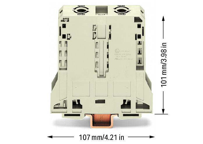 WAGO Reihenklemme 1Etage 2kl lgr 195A Serie 285 285-995 TS35