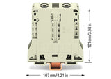 WAGO Reihenklemme 1Etage 2kl lgr 195A Serie 285 285-995 TS35