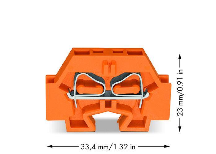 WAGO Klemmleiste 0,08-4qmm 24A 1p 7mm or Serie 262 262-326 Thermopl Federzug