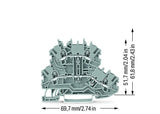 WAGO Reihenklemme 1Etage 2kl gr 13,5A Serie 2000 2000-2201/353-000 TS35