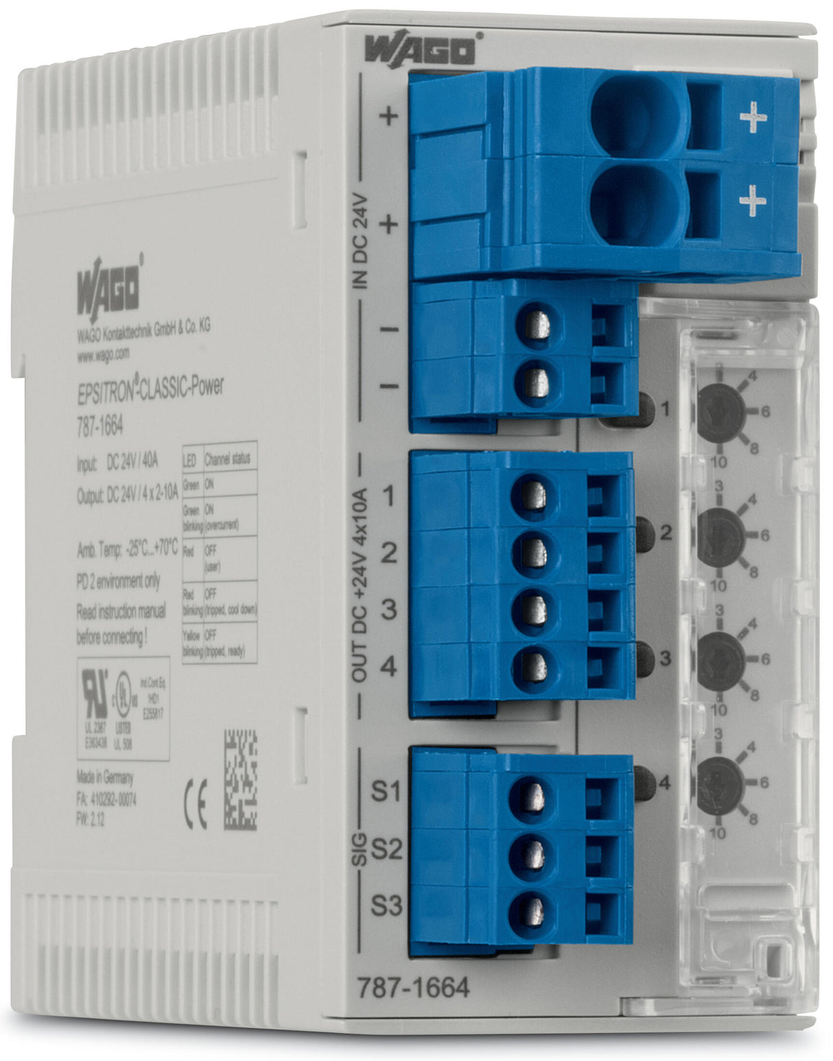 WAGO Stromwächter 0,5-6A min.Ansp=0,05s Serie 787 787-1664/006-1000 max.Ansp=5s