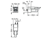 WAGO Steckverbinder Gebäude Buchse 2p Serie 890 890-3102/011-000 Federzug 16A