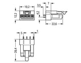 WAGO Steckverbinder Gebäude Buchse 4p Serie 890 890-884/011-000 Federzug 400V